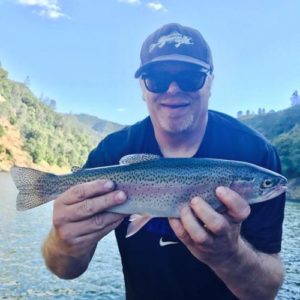 Beautiful trout caught while bass fishing