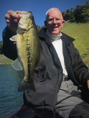 Fred Green of Angels Camp caught a nice largemouth bass to put a smile on his face