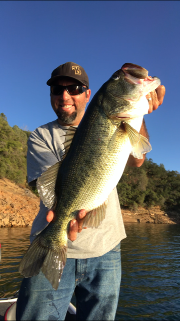 Giant topwater bass in Angels Camp